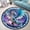 3d Dragon -16, variant on Sunflower Bee Round Area Rug, cheerful floral and insect circle carpet for entryway or dining space, soft washable non-slip floor mat, rustic country garden décor