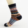 thumbnail image 5 of Fesfesfes 5 Pairs Socks for Womens Socks Vintage Winter Soft Warm Cold Knit Wool Socks, 5 of 9