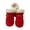 Red, variant on Velvet Pet Boots Winter Warm Snow Shoes Soft Soled Windproof Dog Clothing Apparel