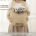 thumbnail image 4 of Pet Dog Front Carrier Backpack Fashion Quilted Foldable Lightweight For Travel And Outdoor Adventure, 4 of 5