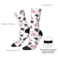 thumbnail image 4 of Cauagu Cute Dinosaur Print Crew Socks for Women and Men,Adult Athletic Running Socks 1-Pair Sports Socks Work Gear Socks with Moisture Wicking, 4 of 6