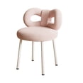 thumbnail image 2 of Aruwei Vanity Stool with Bowknot Backrest Living Room Women Girls Bedroom Makeup Chair Adjustable Foot Pads Armless Dressing Chair Side Table Seat Clearance_Vanity Stool, 2 of 8