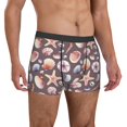 thumbnail image 5 of Men's Boxer Briefs, Conch Starfish Shell Soft Comfy Mens Underwear Boxer Briefs Breathable With Widen Waist, 5 of 7