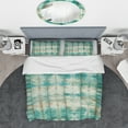 thumbnail image 3 of Designart 'Blue diamonds minimal geometric II' Geometric Duvet Cover Set, 3 of 4