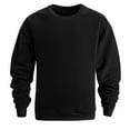 thumbnail image 2 of qolati Mens Crewneck Sweatshirts Polar Fleece Long Sleeve Pullover Sweater Casual Athletic Soild Color Workout Running Sweat Shrits Sizes S-3XL, 2 of 6