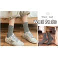 thumbnail image 4 of LEZMORE 5 Pairs Womens Wool Socks Thick Knit Vintage Winter Warm Cozy Crew Socks Gifts, 4 of 17