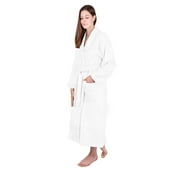 Concetti Di-Lusso Luxury 100% Turkish Bamboo Shawl Spa Robe in Premium Gift Box Color: White, Size: S-M