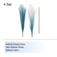 thumbnail image 3 of Unique Bargains 4Pcs Faux Pampas Grass 35.4' Tall 9 Branches Artificial Reed Fluffy Stems for Home Kitchen Vase Blue, 3 of 7
