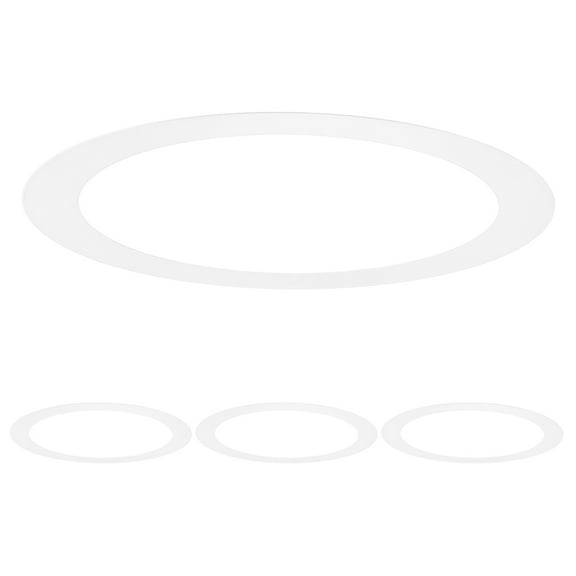 Uxcell 4-Pack Goof Rings for 6" Recessed Lights, 5.9" ID 7.5" OD Durable Steel Trim Ring Flush Mount Matte White