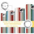 thumbnail image 6 of Red Green Blue Striped Blackout Curtains for Bedroom/Living Room, Thermal Insulated Kitchen Curtains, Modern Farmhouse Stripes Grommet Darkening Window Treatment Drapes 42"x63"x2, 6 of 8