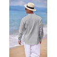 thumbnail image 5 of COOFANDY Men's Cotton Linen Shirts Long Sleeve Casual T-Shirts Hippie Summer Beach Tops, 5 of 7