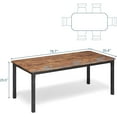 thumbnail image 2 of 79" Large Industrial Dining Room Table for 6-8 People Rectangular Wood Kitchen Table Modern Farmhouse Dining Table Kitchen Dining Room Table with Heavy Duty Metal Legs forKitchen, Living Room, 2 of 7