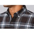 thumbnail image 5 of Men's Cotton Checkered Casual Shirt | Long Sleeve | Button Down Shirt | Regular Fit (Brown-XL), 5 of 5