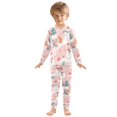 thumbnail image 6 of FORMRS Long Sleeve Top and Pants Pajama Set for Niños 2-Piece Sleepwear, Sizes 18M-8Y, Pink Christmas Snowman, 6 of 6