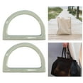 thumbnail image 4 of 2 Pcs Poignées de Sac à Main pour Femmes Ceinture de Remplacement Accessoires Faits Main pour Sac à Main Blanc Forme D, 4 of 9