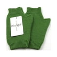 thumbnail image 2 of iMongol Pure Merino Wool Women Men Unisex Fingerless Mittens Gloves Half Fingers, Thumb Hole Thick 3ply Yarn (Green), 2 of 4