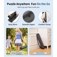 thumbnail image 2 of Jigsaw Puzzle Mat Roll Up, Rubber Saver Pad 46" x 26 ", with 4 Sorting Trays & Travel Storage Bag, Portable Rollup Puzzles Keeper, Up to 1500 Pieces, 2 of 2