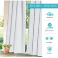 thumbnail image 7 of Highcool RYB White Curtains - Extra Panels Privacy Curtains for Cabana Balcony Basement, 120 inches Width by 95 inches Length, 1 Piece, Grayish White, 7 of 7
