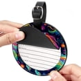 thumbnail image 2 of Robot Unicorn Attack 2pcs PU Leather Round Bag Tags with Privacy Cover and Name ID Tag - Suitcase Tags for Travel Luggage, Handbags, Backpacks, School Bags, 2 of 6