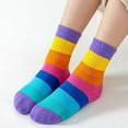 thumbnail image 3 of fatyb 20 Pairs of Boys Girls Socks Cotton Breathable Crew Socks Casual Color Block Cute Socks for Kids, 3 of 7