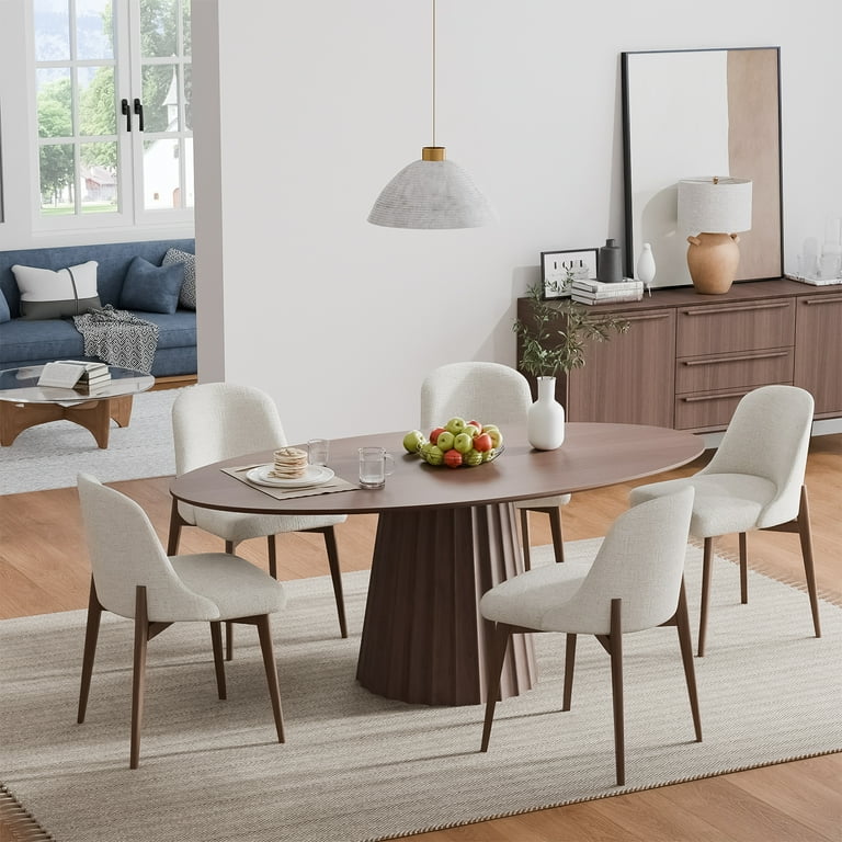 Oval Dining Contemporary Dining Room Sets For Feltz Smoked Oak