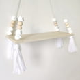 thumbnail image 5 of Estante de pared con borlas y cuentas octogonales de macarrón de estilo nórdico para colgar en la habitación de los niños, almacenamiento creativo para el hogar de madera contrachapada, 5 of 5