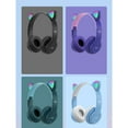 thumbnail image 4 of Wireless Headset Cute Cat Shape HiFi Sound Quality Luminous Stereo Bluetooth Headphones for Home School Office Black, 4 of 5