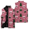 thumbnail image 4 of Ladies' Casual Fashion Sleeveless Christmas Printed Cotton Vest Jacket, Fuchsia, Size XXXL, 4 of 5