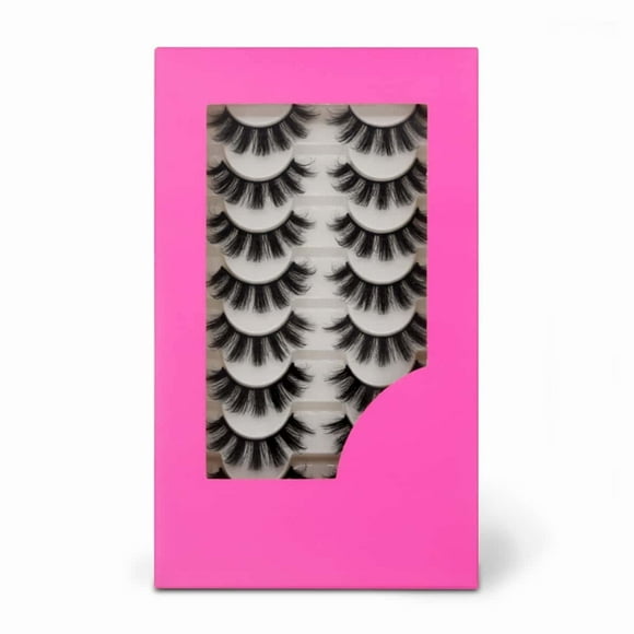 Pestañas postizas Beautykaisen 3D de visón sintético, 8 pares