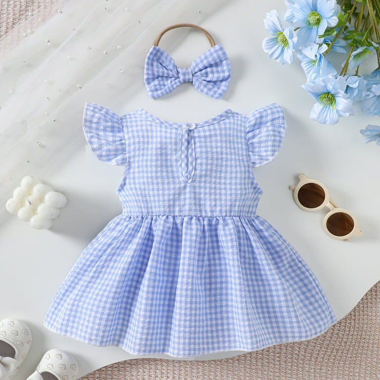 blue easter dress for babies EB Pale Blue Embroidered Bunny Easter Dress