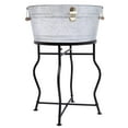 thumbnail image 2 of BirdRock Home Galvanized Beverage Tub with Stand - Indoor & Outdoor - Silver, 2 of 8
