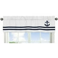 thumbnail image 1 of Anchors Away Collection Nautical Navy and White Boys Window Valance, 1 of 8
