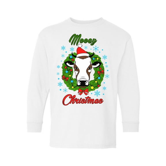 Awkward Styles Christmas Long Sleeve Shirt for Kids Youth Boys Girls Xmas Mooey Shirt