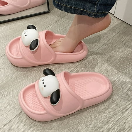 

Sanrio Slippers Melody Soft Flat Shoes Women Cartoon Cute Home Slippers Anti Slip Female Summer Sweet Sandals Casual Shoes