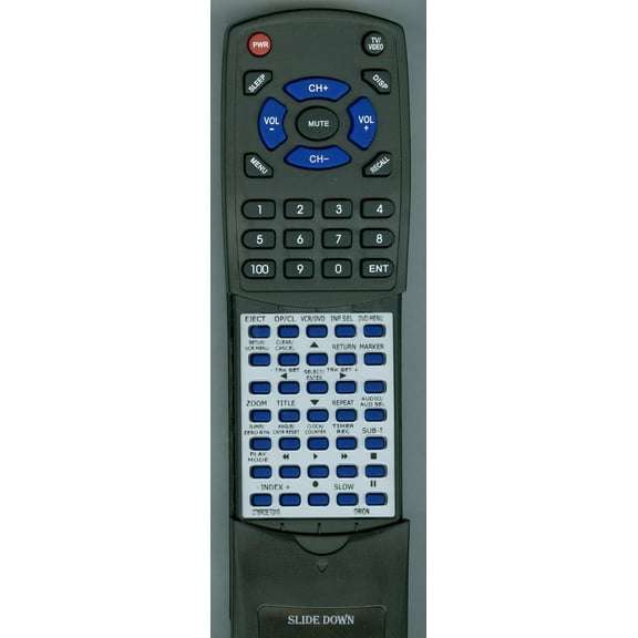 Replacement Remote for ORION 07660ET010, RT076R0ET010, DVCR2002A, DVCR2002