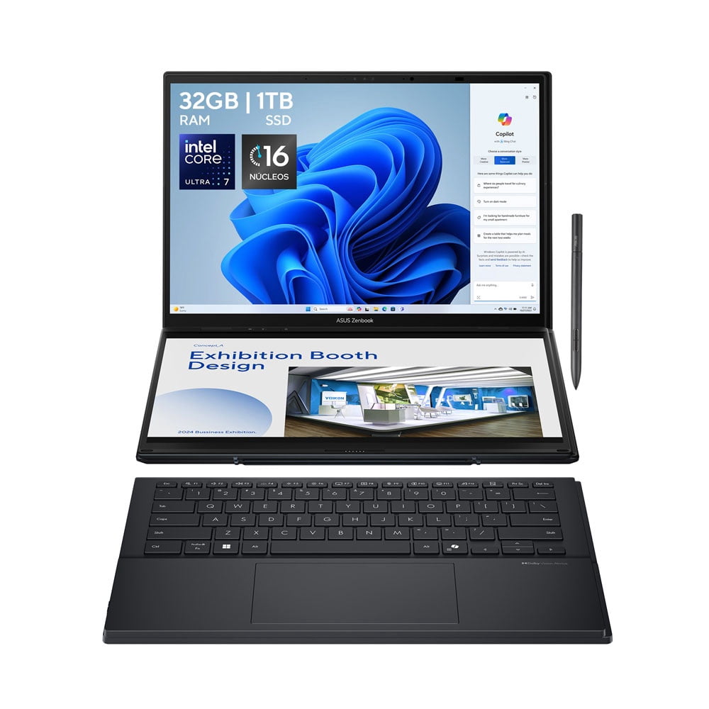 Laptop ASUS Zenbook Duo UX8406CA-QL359W Intel Core Ultra 7 32GB RAM 1TB SSD Gris