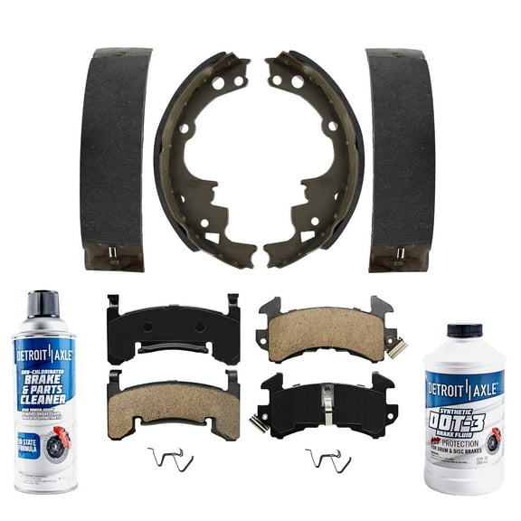 Detroit Axle - Brake Pads Brake Shoes for Buick Regal Riviera Chevrolet Blazer Camaro S10 Blazer GMC S15 Jimmy Sonoma Pontiac Bonneville Grand Prix Front Brake Pads Rear Brake Shoes Replacement