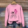 thumbnail image 2 of Gibobby Tops Mujeres Casual Camiseta estampada de talla grande con estampado del día de San Valentín para mujer Top informal de manga larga (Rosa, S), 2 of 4