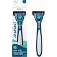 thumbnail image 1 of wqlpp-Shave 5 Five Blade Refillable Razor, Made from Recycled Materials, Navy Blue, 1 of 4