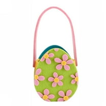 BSJJY Felt Easter Baskets, Easter Egg Hunt Baskets with Handles, Easter Egg Baskets Easter for Egg Hunting Easter Egg Baskets for Easter Party Decor Supplies (Green)