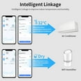 thumbnail image 6 of InsCrazy Cameras for Home Security, Tuya Smart WiFi Temperature and Humidity Detector Temperature and Humidity Sensor Smart Linkage Alarm Phone APP Remote Monitoring with and Date, 6 of 9