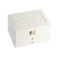 thumbnail image 4 of KLKCMS Jewelry Box 2 Layers Multifunctional Jewelry Case for Rings Trinkets Glasses White, 4 of 9
