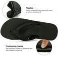 thumbnail image 4 of Ecetana Men's Flip Flops Comfort Yoga Mat Leather Beach Thong Sandals with Arch Support, 4 of 7
