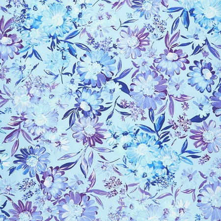

Kanvas Studio Shimmering Twilight - Twilight Bouquet Light Blue Yardage