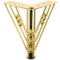 PAMINGONO Metal Cabinet Legs Furniture Leg Golden 1Pack for Homeowners Stability Upgrade