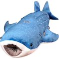 thumbnail image 1 of Peluche de tiburón ballena de 21 pulgadas, tiburón ballena de peluche, tiburón ballena de peluche, juguete de peluche para niños, almohadas, muñeca de ballena azul rellena, 1 of 5