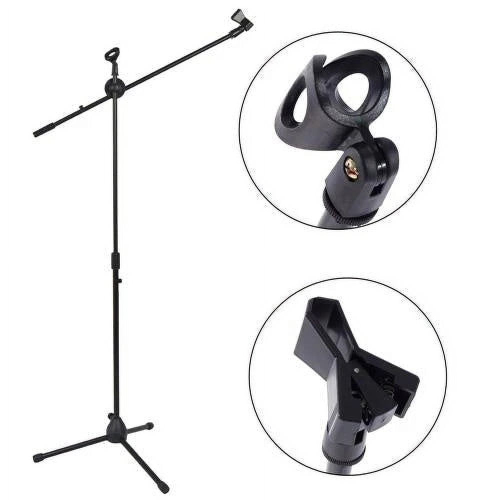 10 MR DJ MS500 Heavy Duty Telescoping Microphone Mic Boom Stand, Tripod Cast Base