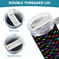 thumbnail image 5 of SKYSONIC 40oz Colorful Dog Paw Print Tumbler With Lid And Straw Travel Coffee Mug Stainless Steel Insulated Thermal Tumblers Cup, 5 of 7