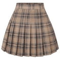 thumbnail image 4 of Landzoo Petite Solid Color Pleated Mini Skirt Classic Plaid A Line Short Skirt For Women Comfortable Casual Women's Skirt, 4 of 4