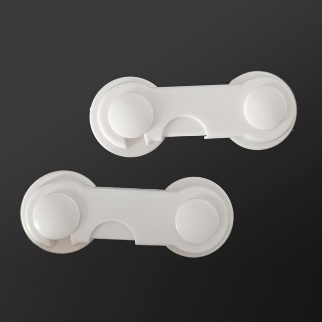 2 Pcs Child Safety Cabinet Locks Child Proof Cabinet Latches Baby Proofing for Drawers Cupboard Cabinets Refrigerator with PE Foam Adhesive Tape